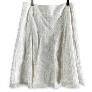 Style & Co White Flare Lined Skirt Stretch